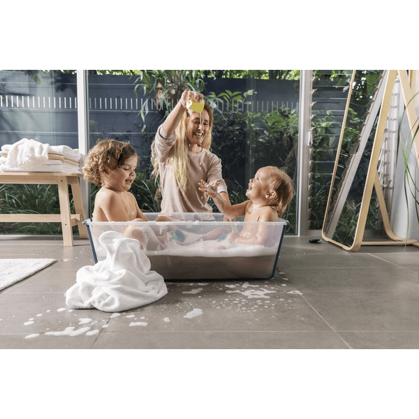 weiß Flexi XL™ Stöpsel Geburt Bath groß STOKKE® extra Badewanne ab mit hitzeempfindlichem der