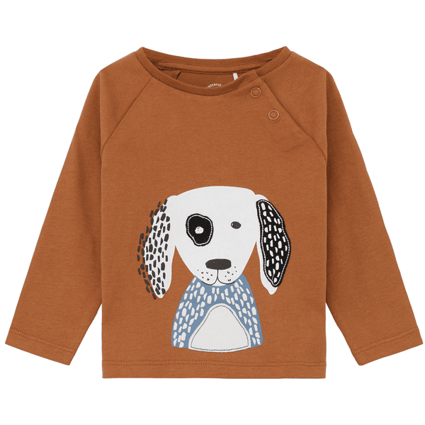s. Olive r T-shirt manches longues chien brown