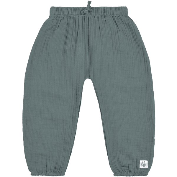 LÄSSIG Musliinihousut petrol green 