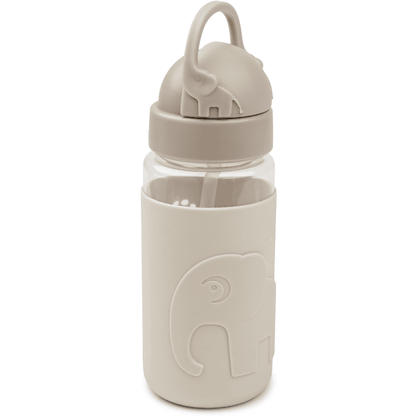 Done by Deer™ Trinkflasche Easy-grip mit Strohhalm, Elphee Sand