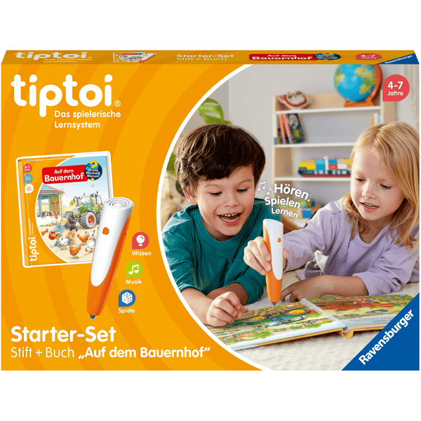 Bauernhof-Buch und Ravensburger Stift tiptoi® Starter-Set: