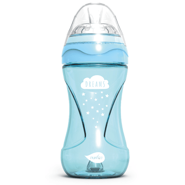 nuvita Baby Bottle Anti - Kolikk Mimic Cool! 250 ml i lyseblå