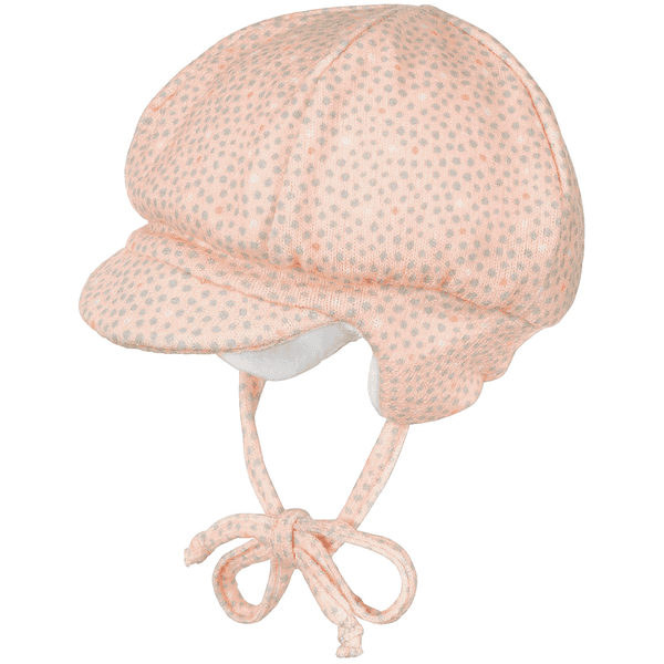 Sterntaler kropki na czapce bladoróżowe.