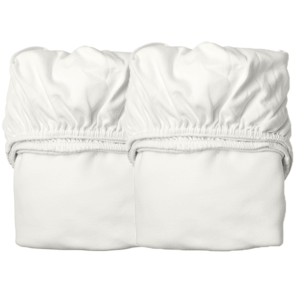 Leander Spannbettlaken für Babybett 2er-Pack snow 