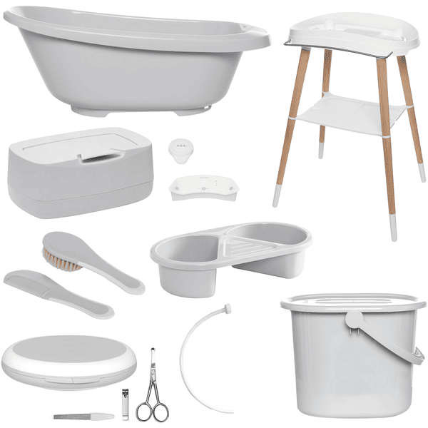 bébé-jou ® 8-częściowy zestaw kąpielowy Sense Light Grey