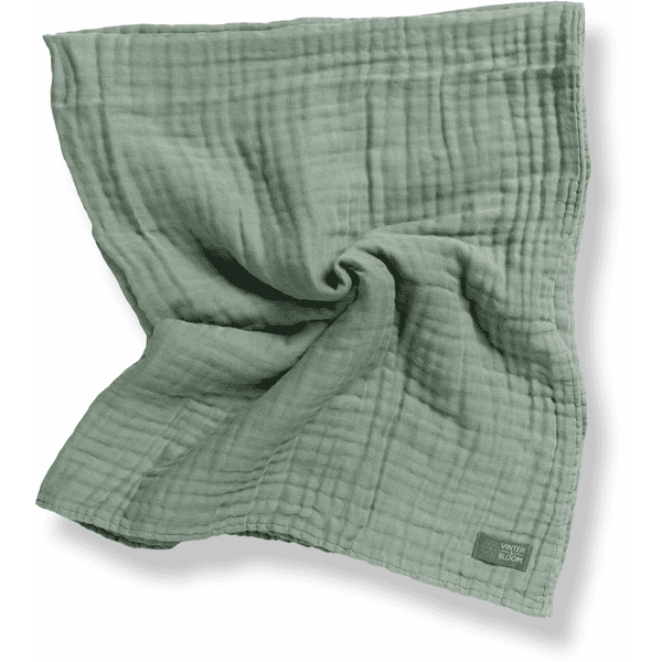 VINTER& BLOOM  Cuddle Blanket kerroksellinen musliini Jade Green 