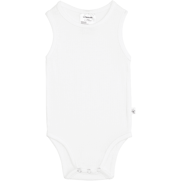 LÄSSIG Baby Body Tencel ärmellos gerippt milky weiß