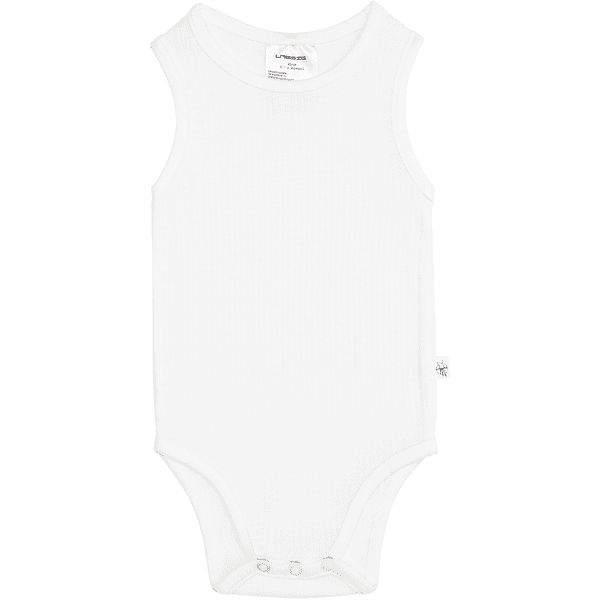 LÄSSIG milky Body de bebé Tencel sin mangas acanalado blanco