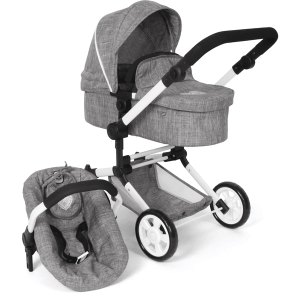 BAYER CHIC 2000 Kombi-Puppenwagen LINUS Jeans grey