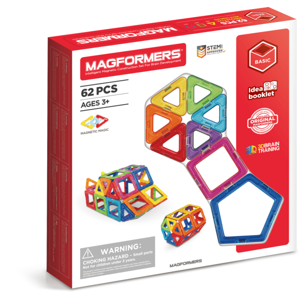 MAGFORMERS® Jeu magnétique kit de complément 62 pièces