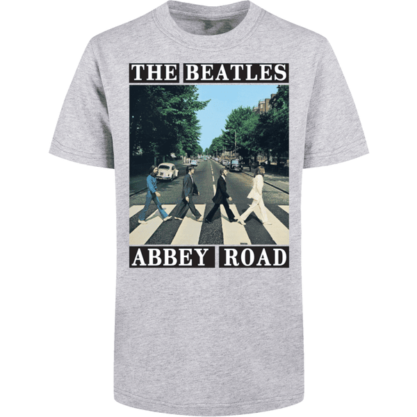 F4NT4STIC Basic Kids Abbey heathergrey The Tee Beatles Road