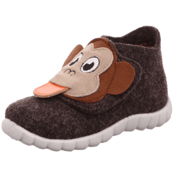 superfit Chaussons enfant scratch Happy petit singe brun