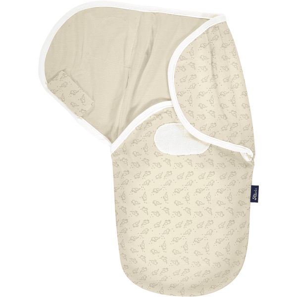 Alvi® Couverture emmaillotage bébé Harmonie coton bio éléphant rayures