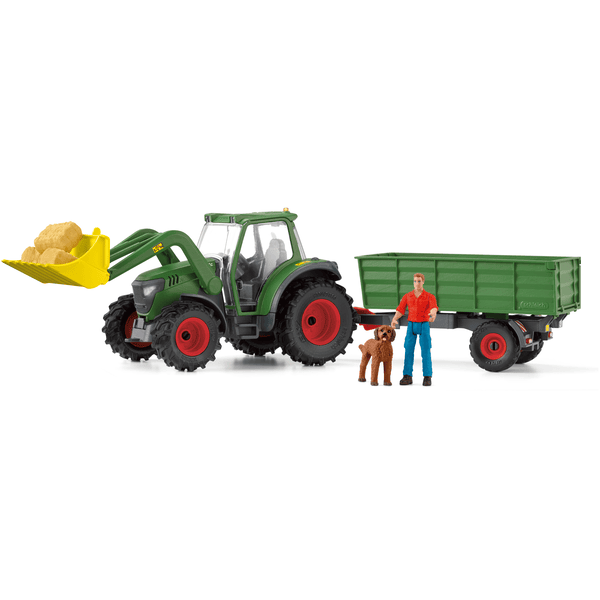 schleich® Figurine tracteur et remorque 42608