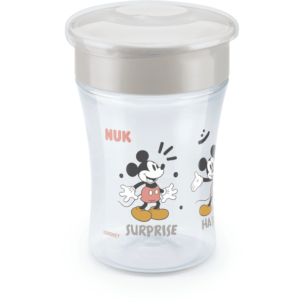 NUK Juomakuppi Magic Kuppi Mikki Mouse 360° juomareunalla 8 kk:sta alkaen, 230 ml harmaa.