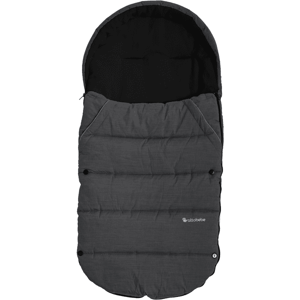 Altabebe Saco cubrepies invierno para carro bebé y silla paseo Gris oscuro  negro 