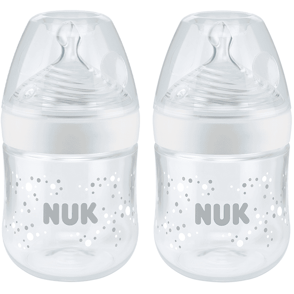 NUK Biberon Nature Sense, Temperatura Control , bianco in confezione doppia 