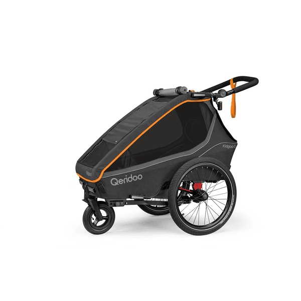 Qeridoo® Przyczepka rowerowa dla dzieci Kigdoo 1 FIDLOCK Edition orange 