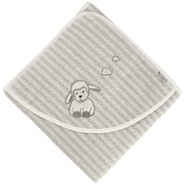 Sterntaler Asciugamano da bagno con cappuccio Stanley grigio 100 x 100 cm 