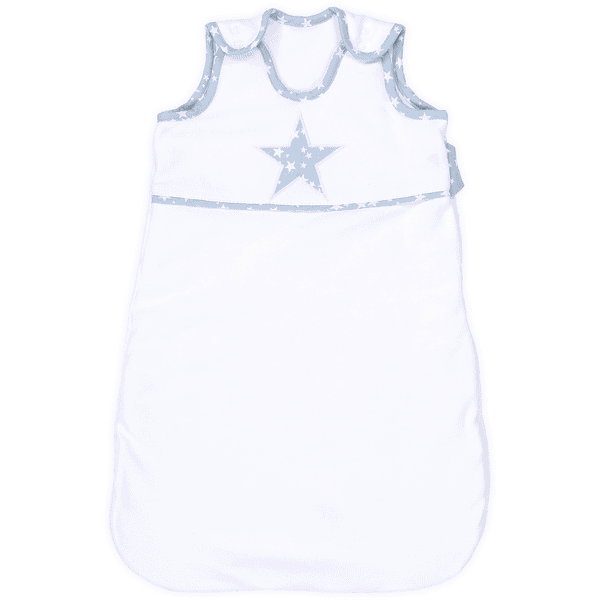 babybay Cotton Saco de dormir orgánico , blanco appliqué estrella azul celeste estrellas blanco