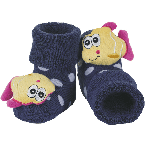 Sterntaler Chaussette hochet bébé poisson bleu