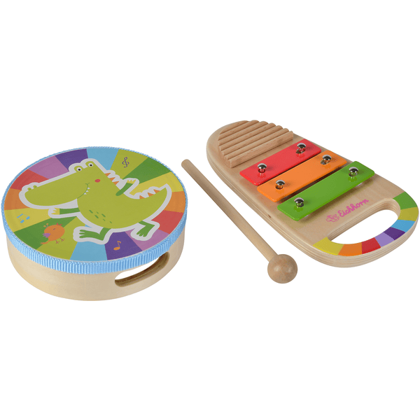 Tambour Jouet Bebe Instrument de Musique Enfant Jouet en Bois