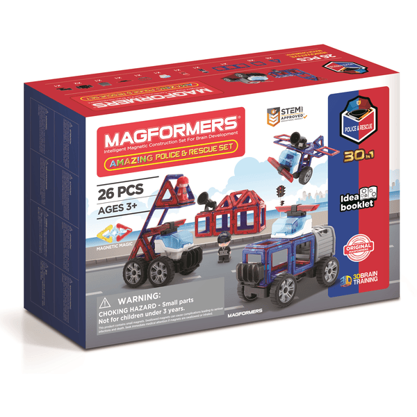 MAGFORMERS® Jeu magnétique Amazing Police & Rescue 26 pièces