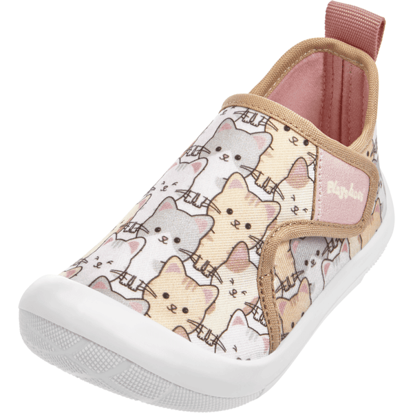 Playshoes allover Fritidssko katt rosa