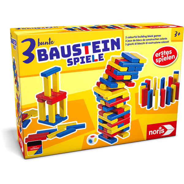 Noris 3 bunte Bausteinspiele