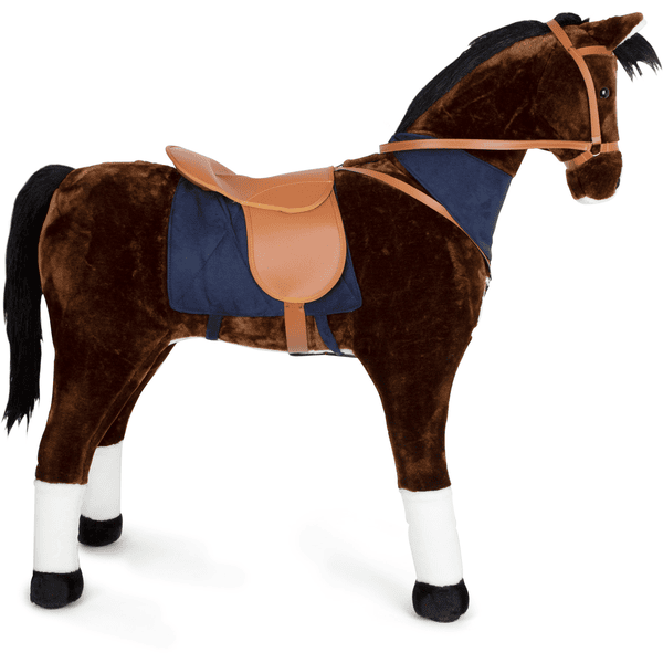 Grande Peluche Cheval Brun Spirit 45 Cm Couche - Doudou Enfant XL