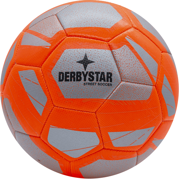 XTREM Toys and Sports Derbystar STREET SOCCER Heimspiel Fußball Größe 5, SILBER/ORANGE