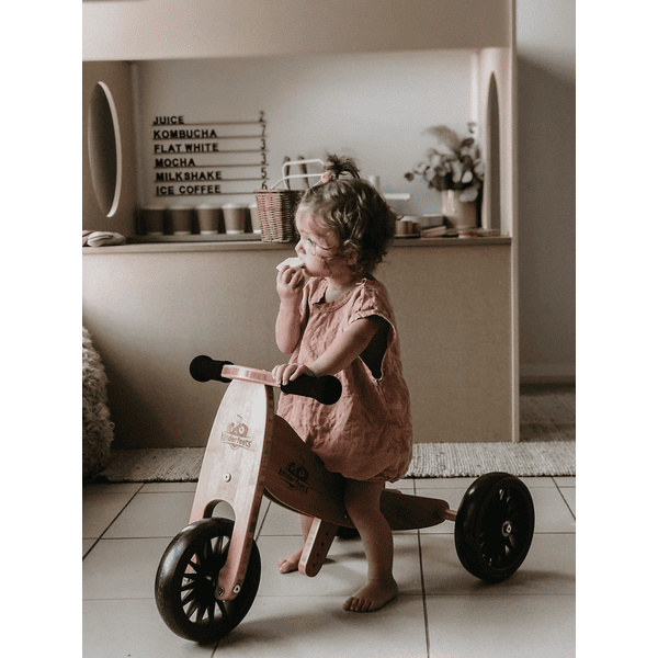 Tricycle évolutif Draisienne en bois 2 en 1 Tiny Tot 10 Vert - Draisienne  évolutive - Kinderfeet