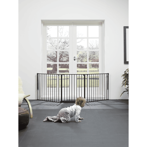 Baby Dan Barrière de sécurité enfant modulable Flex XXL 90-350 cm, noir