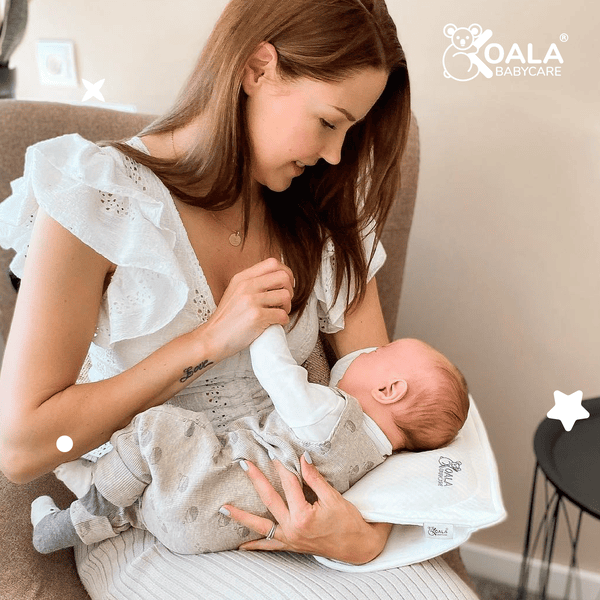 KOALA BABYCARE Cojin Lactancia Multifuncion Cómodo y se Adapta a Todas Las  Tallas- Cojín Lactancia Bebe 0-12 Meses - Cojin de Lactancia con 5 Usos  Diferentes (Gris-Blanco) : : Bebé