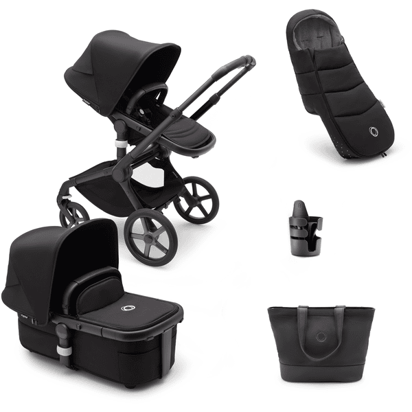 bugaboo Kombivogn Fox 5 med tilbehør Grafit/ Mid night  Black 