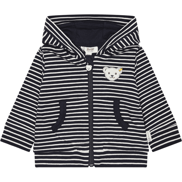 Steiff Sweatjacke Streifen Navy