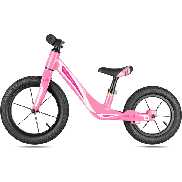 PROMETHEUS BICYCLES ® Bicicleta para niños de 14'' a partir de 3 años con  ruedas de entrenamiento en color morado y blanco 