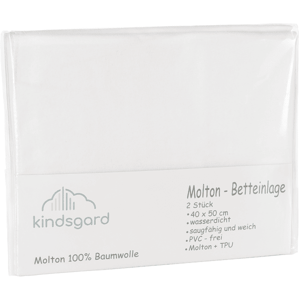 kindsgard Betteinlagen tistap 2er-Pack 40 x 50 cm weiß