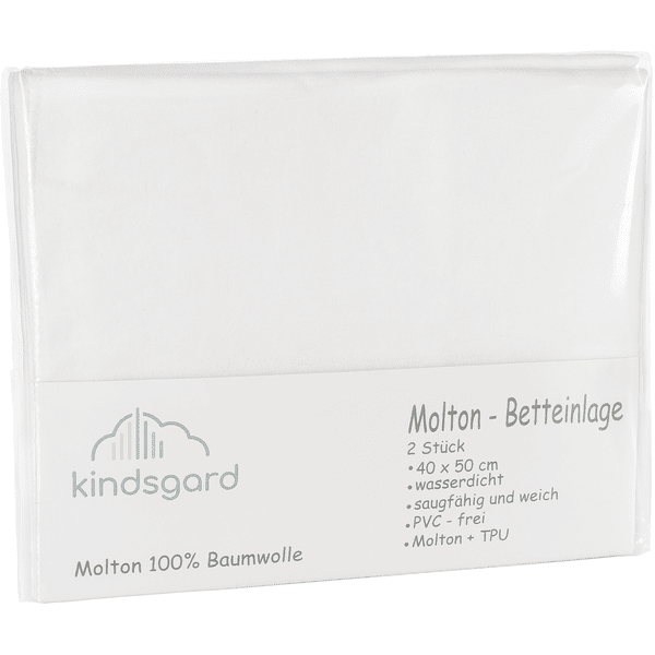 kindsgard Senge underlag 2-pakning 40 x 50 cm hvit