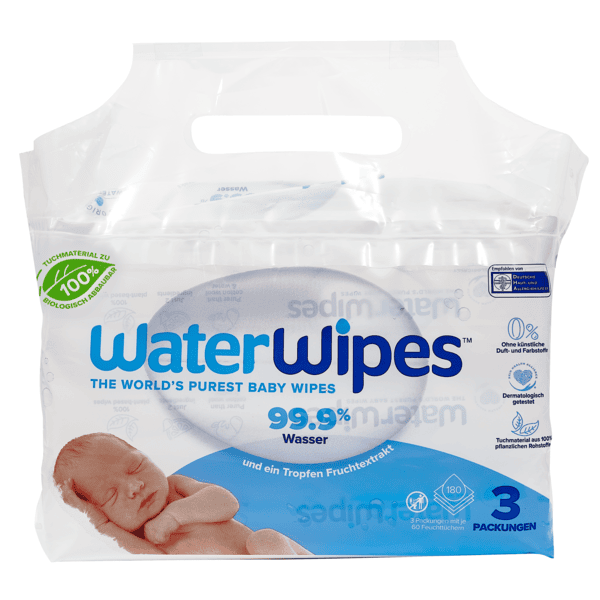 WaterWipes Vauvapyyhkeet, biohajoavat, 360 pyyhettä (6 x 60 kpl). |  