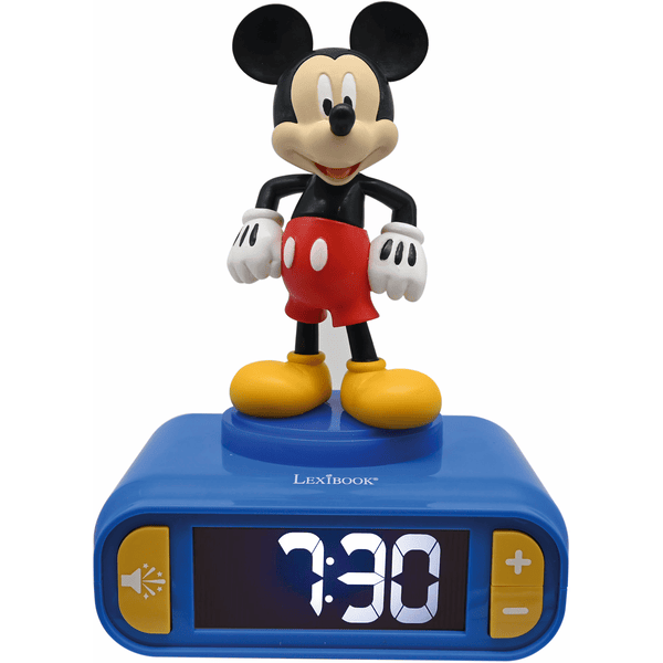 LEXIBOOK Mickey Mouse Reloj despertador con figura nocturna en 3D