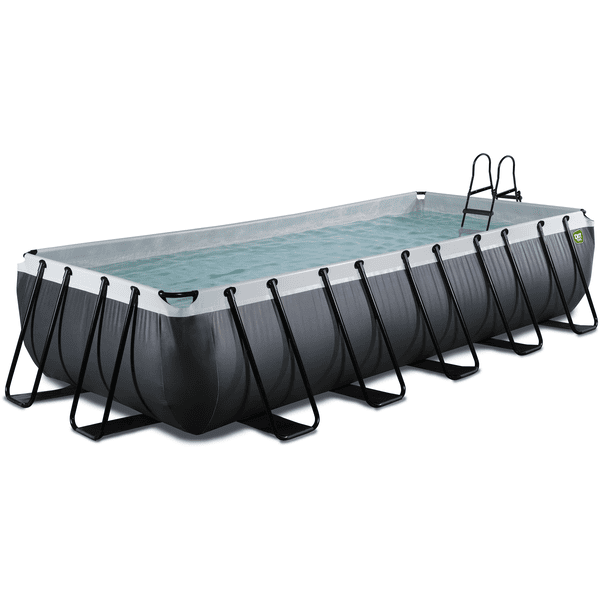 EXIT Black Leather Pool 540x250x100cm mit Sandfilterpumpe - schwarz