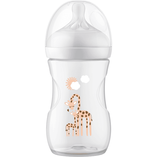 Biberon naturel Philips Avent avec tétine à réponse naturelle, avec motif  éléphant bleu, 9 oz, paquet de 3, SCY903/63 Avent Deco biberon 9oz 3pk