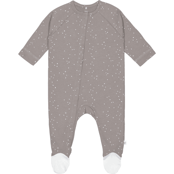 LÄSSIG Baby Schlafanzug mit Füßen Sprinkle taupe
