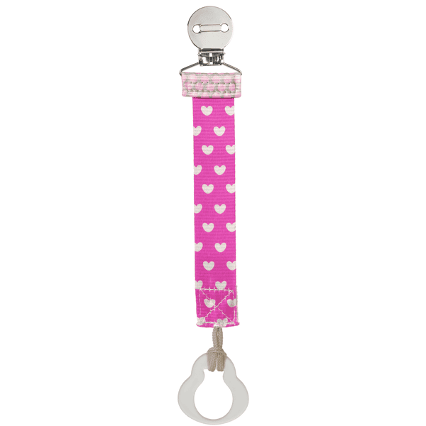 chicco Schnullerband Girl mit Clip in rosa