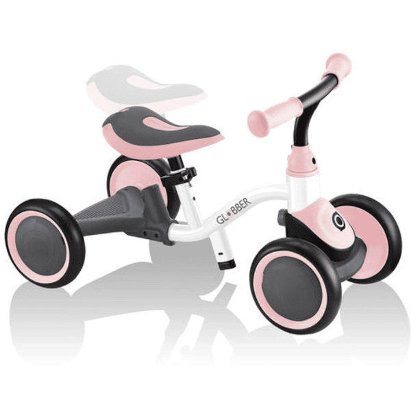 GLOBBER Quadriciclo 3 in 1, bianco/rosa 