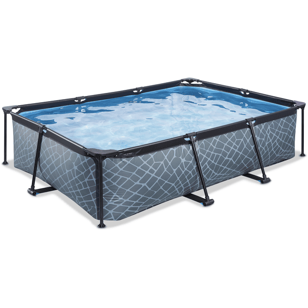 EXIT Rahmenpool mit Kartuschenfilter (12v) 300x200x65cm – Grau