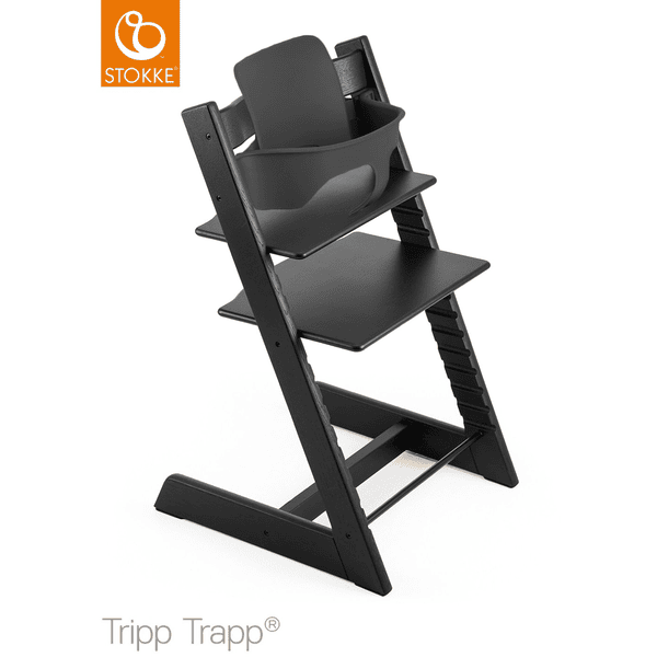 STOKKE® Tripp Trapp® Hochstuhl inkl. Baby Set Buche schwarz