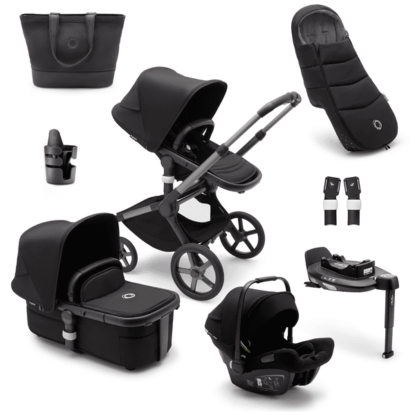 Poussette combinée trio 3 en 1 - siège auto 0m – nacelle – jusqu’à 22kg -  noir - Premium