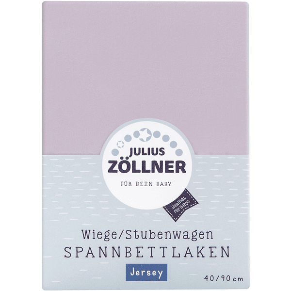 JULIUS ZÖLLNER Drap housse berceau Jersey mauve 90x40 cm